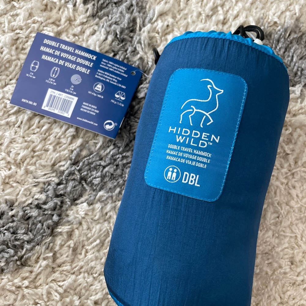Hidden Wild Double Travel Hammock - Blue